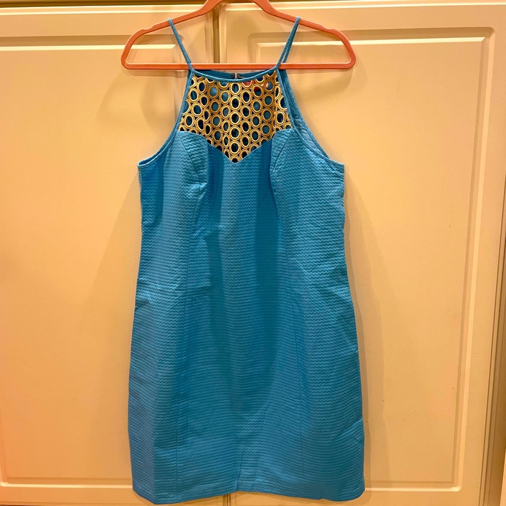 NWT Lilly Pulitzer size 14 Larina Shift Seaspray Blue